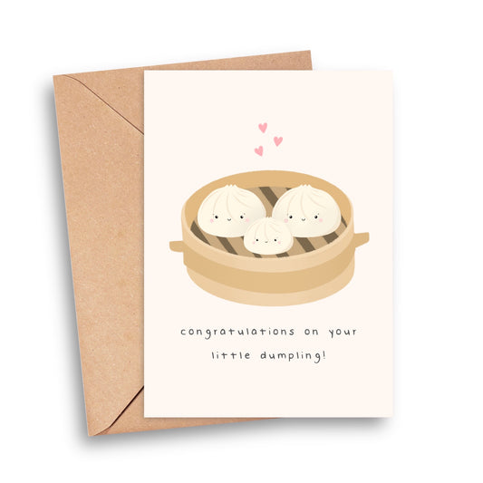 Congratulations on Your Little Dumpling New Baby Card