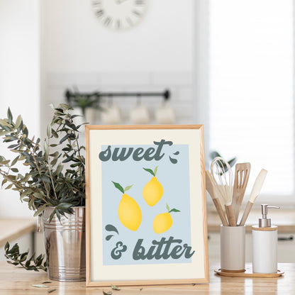 Sweet & Bitter Lemon Wall Art Print