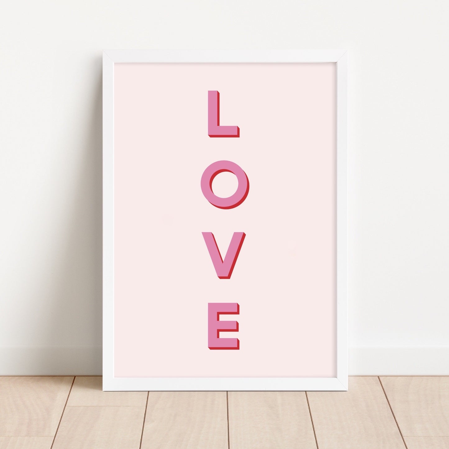 Love Colour Block Statement Wall Art Print