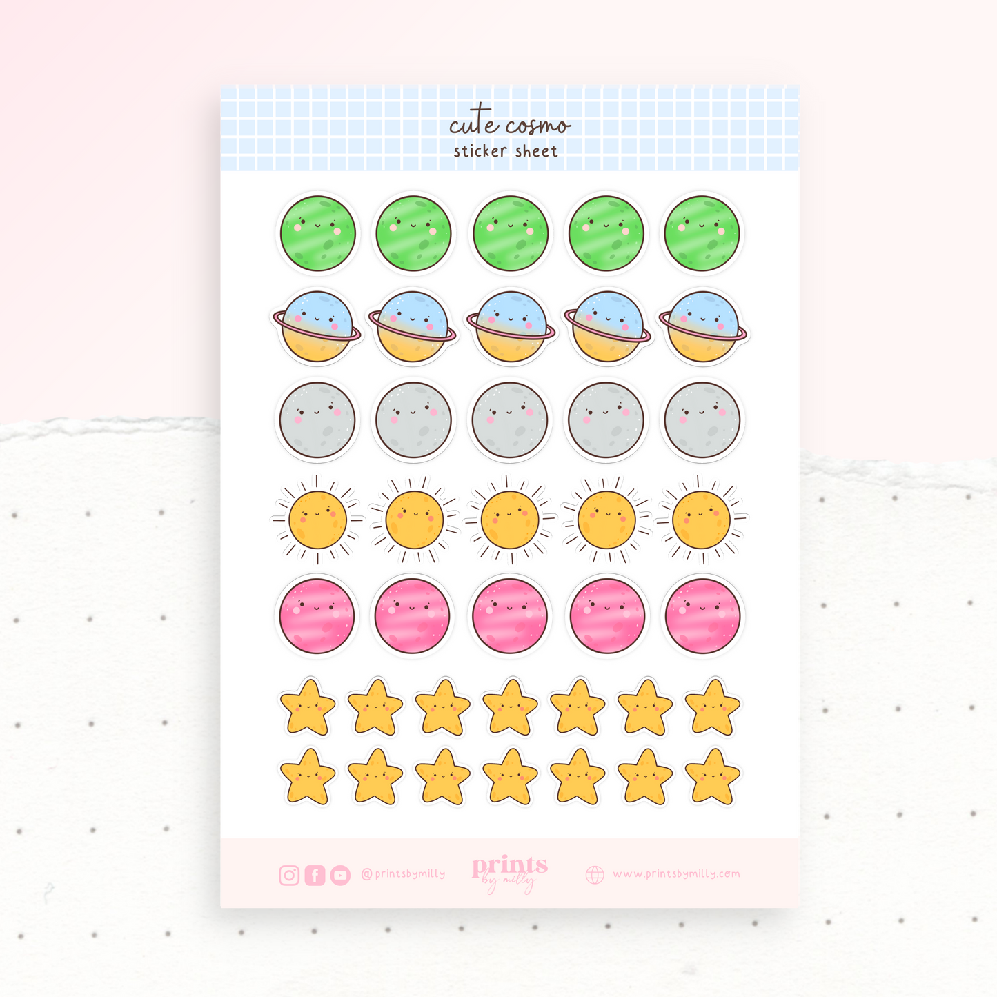 Cute Cosmo Sticker Sheet
