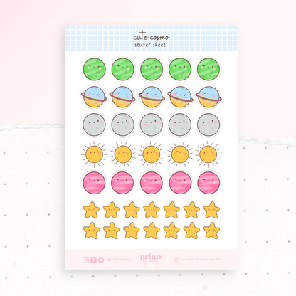Cute Cosmo Sticker Sheet