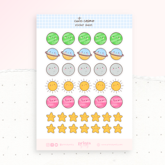 Cute Cosmo Sticker Sheet