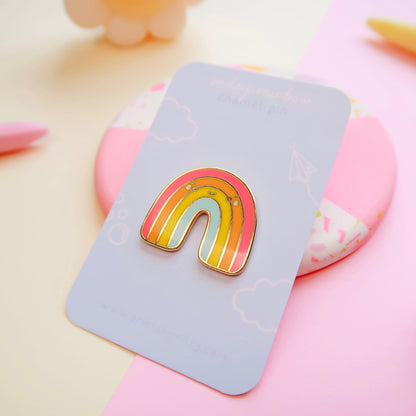 Smiley Rainbow Enamel Pin