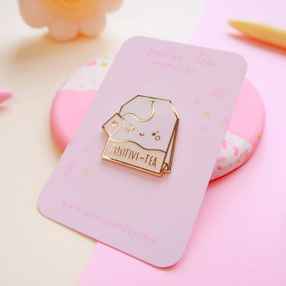 Positivi-tea Enamel Pin