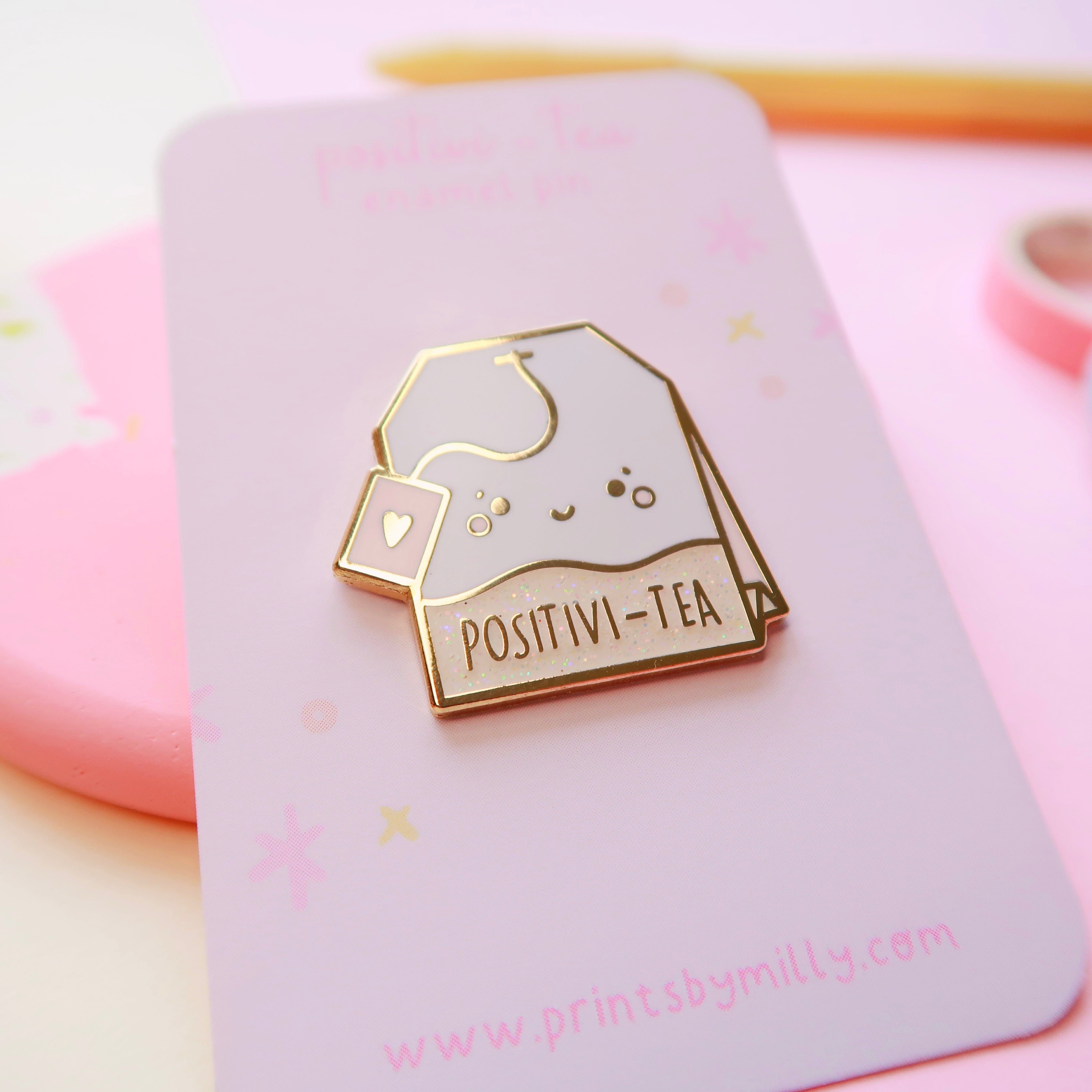 Positivi-tea Enamel Pin